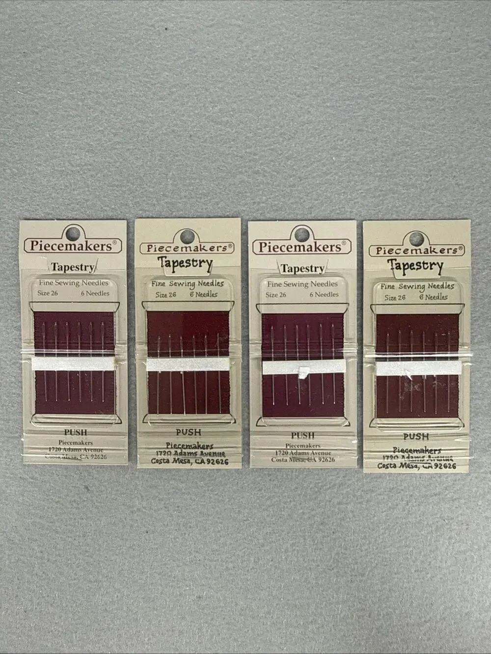 4 Packs Piecemakers Tapestry Needles Size 26 Bulk Cross Stitch Lot